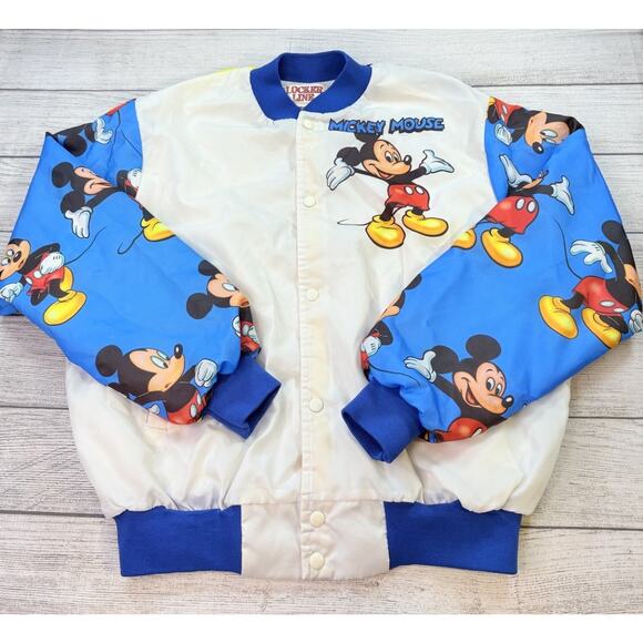Vintage 90's Mickey Mouse Locker Line Walt Disney Fanimation Jacket Size L - Picture 2 of 9